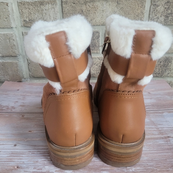 Kate Spade Bailee Winter Boots with Cream Fur Warm Gingerbread Color Size 6 - Picture 3 of 11